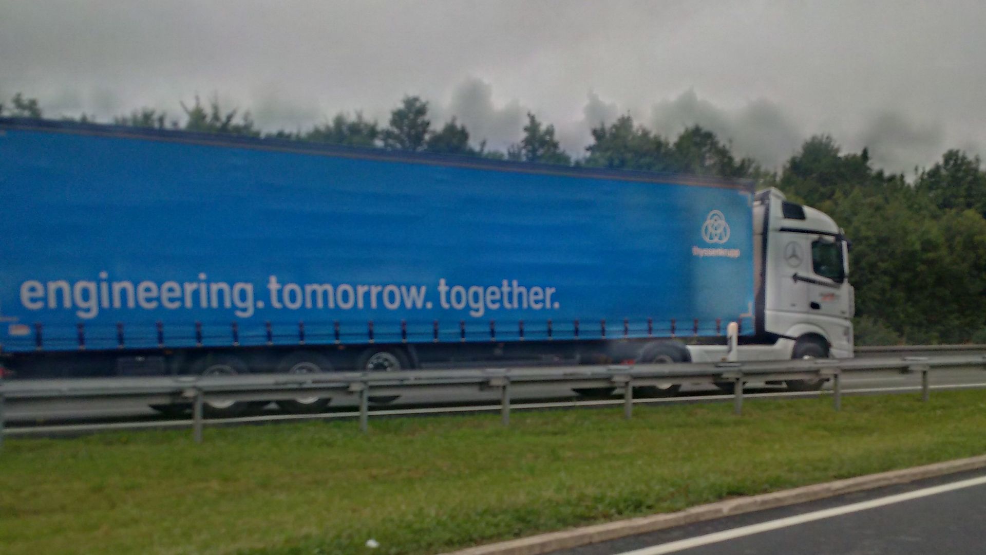 Thyssenkrupp truck on German highway