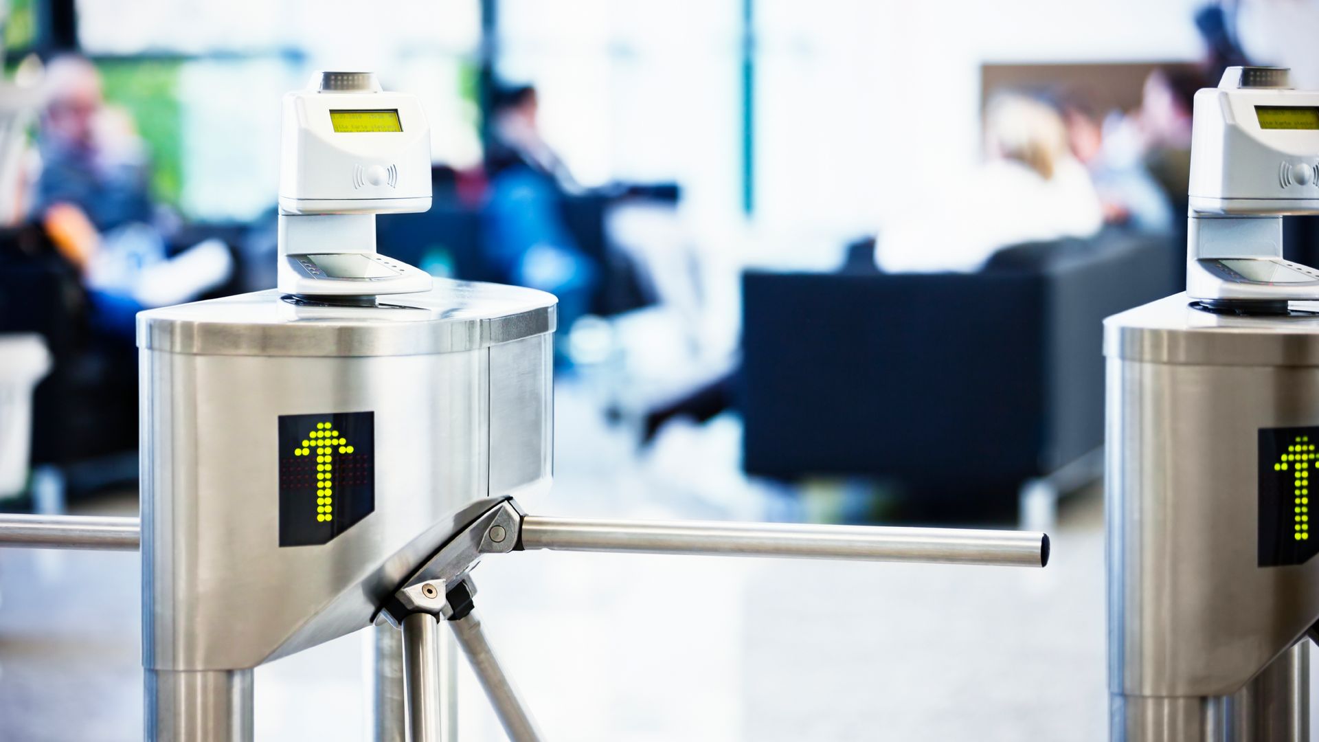 Turnstile at fair entrance