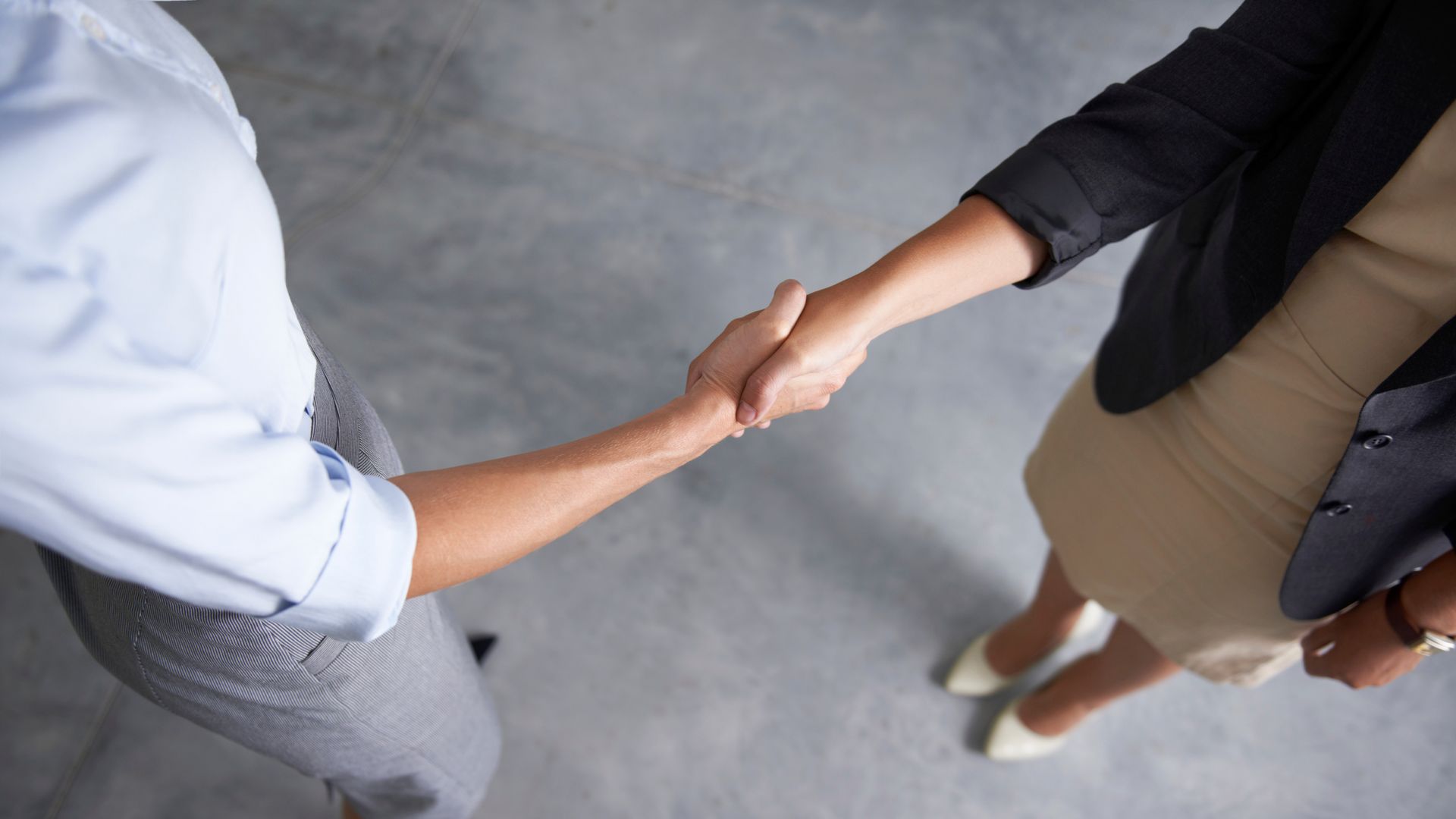 Two people shaking hands